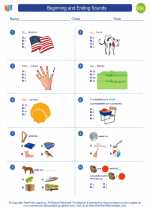 ESL-Spanish - Grades 3-5 - Worksheet: Beginning and Ending Sounds