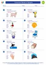 ESL-Spanish - Grades 3-5 - Worksheet: Consonant Blends & Digraphs