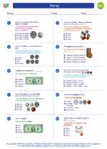 ESL-Spanish - Grades 3-5 - Worksheet: Money