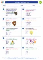 ESL-Spanish - Grades 3-5 - Worksheet: Antonyms and Synonyms