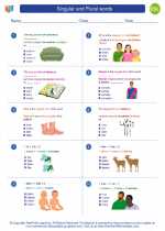 ESL-Spanish - Grades 3-5 - Worksheet: Singular and Plural words