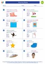 ESL-Spanish - Grades 3-5 - Worksheet: Rhyming Words