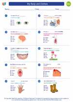ESL-Spanish - Grades 3-5 - Worksheet: My Body and Clothes