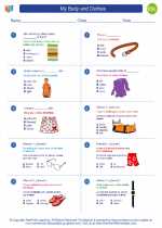 ESL-Spanish - Grades 3-5 - Worksheet: My Body and Clothes
