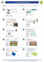 ESL-Spanish - Grades 3-5 - Worksheet: Around the Neighborhood