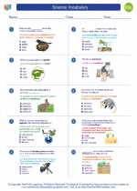 ESL-Spanish - Grades 3-5 - Worksheet: Science Vocabulary