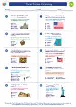 ESL-Spanish - Grades 3-5 - Worksheet: Social Studies Vocabulary