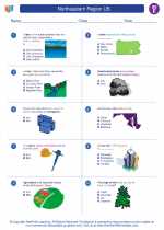 Social Studies - Fifth Grade - Worksheet: Northeastern Region US