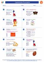 English Language Arts - Fourth Grade - Worksheet: Capitalization/Punctuation