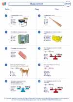 Mathematics - Fifth Grade - Worksheet: Measurement