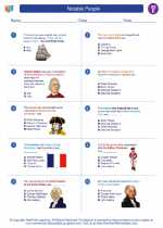 Social Studies - Fifth Grade - Worksheet: Notable People