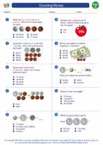 counting money third grade math worksheets study guides and answer