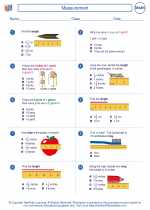 Mathematics - Third Grade - Worksheet: Measurement