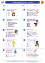 English Language Arts - Third Grade - Worksheet: Adjectives/Adverbs/Vivid Language