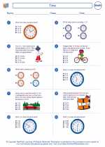 Mathematics - Fourth Grade - Worksheet: Time