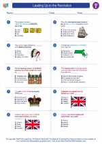 Social Studies - Fifth Grade - Worksheet: Leading Up to the Revolution