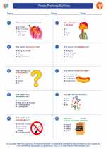 English Language Arts - Fourth Grade - Worksheet: Roots/Prefixes/Suffixes
