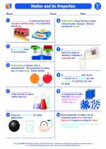 Science - Third Grade - Worksheet: Matter and its properties
