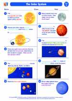 The solar system. 3rd Grade Science Worksheets and Answer keys, Study