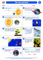 Science - Second Grade - Worksheet: The Sun and Earth
