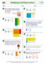 multiply divide fractions sixth grade math worksheets and answer keys study guides