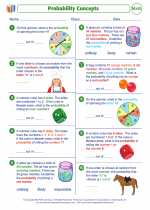 Mathematics - Fifth Grade - Worksheet: Probability Concepts