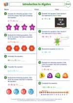 Mathematics - Fifth Grade - Worksheet: Introduction to Algebra