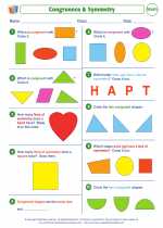 Mathematics - Third Grade - Worksheet: Congruence and Symmetry