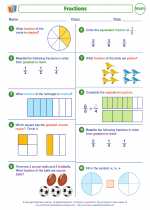 fractions fourth grade math worksheets and study guides