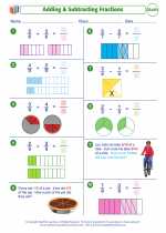 Mathematics - Fourth Grade - Worksheet: Adding and Subtracting Fractions