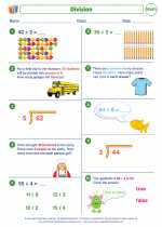 Mathematics - Fourth Grade - Worksheet: Division