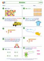 Mathematics - Fourth Grade - Worksheet: Division