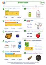 Measurement. Mathematics Worksheets and Study Guides First Grade.