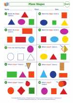 Mathematics - First Grade - Worksheet: Plane Shapes