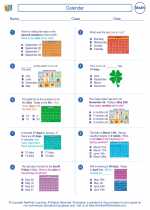 Mathematics - Second Grade - Worksheet: Calendar