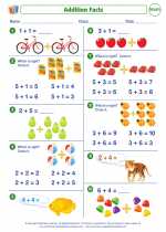 addition facts 1st grade math worksheets and answer key study guides and vocabulary sets