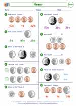 Mathematics - First Grade - Worksheet: Money