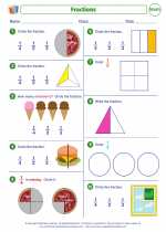 fractions first grade math worksheets and answer keys study guides and vocabulary sets