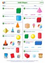 Mathematics - First Grade - Worksheet: Solid Shapes