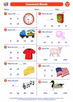 consonant blends and digraphs 1st grade ela worksheets and answer key