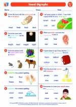 English Language Arts - Second Grade - Worksheet: Vowel Digraphs