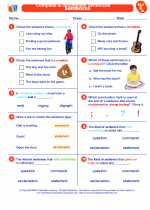 English Language Arts - Second Grade - Worksheet: Complete & Incomplete Sentences
