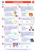 English Language Arts - Third Grade - Worksheet: Sequential Order