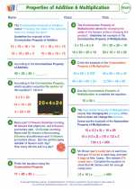 Mathematics - Sixth Grade - Worksheet: Commutative/Associative Properties