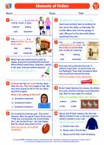 Elements of Fiction. 4th Grade ELA Worksheets and Study Guides.