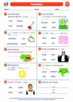 English Language Arts - Sixth Grade - Worksheet: Analogies