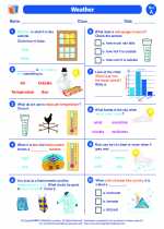 Science - First Grade - Worksheet: Weather