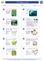 Six Kingdoms Of Life 6th Grade Science Worksheets And Answer Key Vocabulary Sets