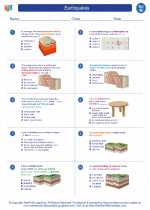 Science - Eighth Grade - Worksheet: Earthquakes