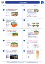 earthquakes 8th grade science worksheets vocabulary sets and answer key